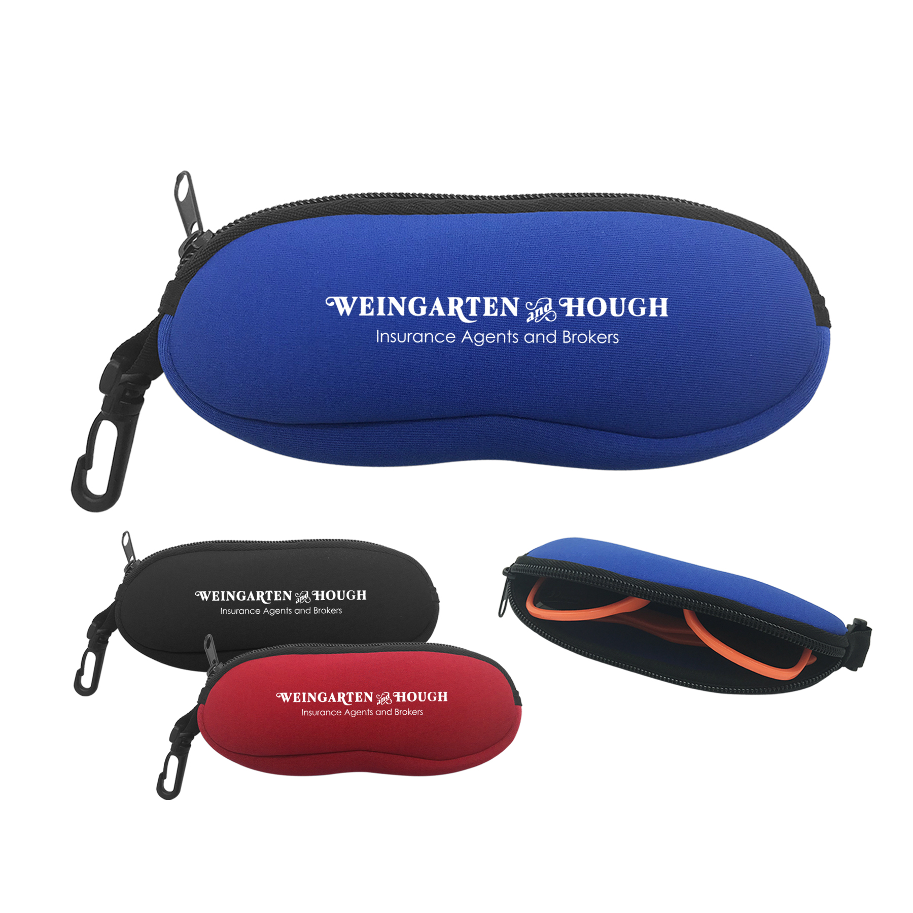 Zippered Eyeglass/Sunglasses Pouch with Carabiner 4