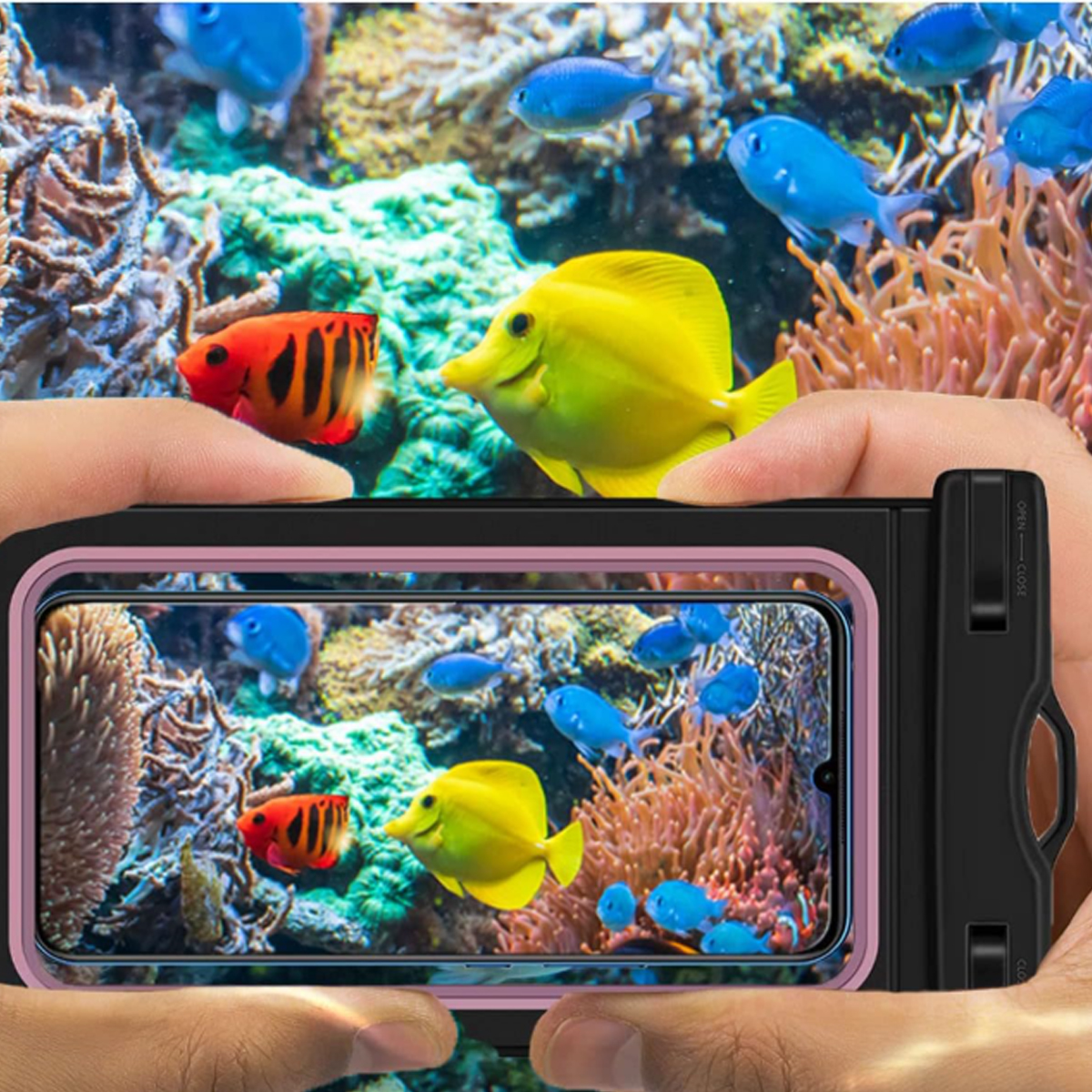 Waterproof Phone Pouch with Lanyard and Touchscreen Window 3