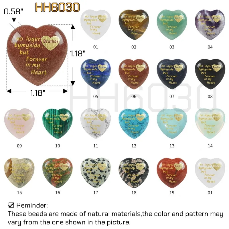 Crystal Pocket Palm Worry Stones Heart Without Holes 4