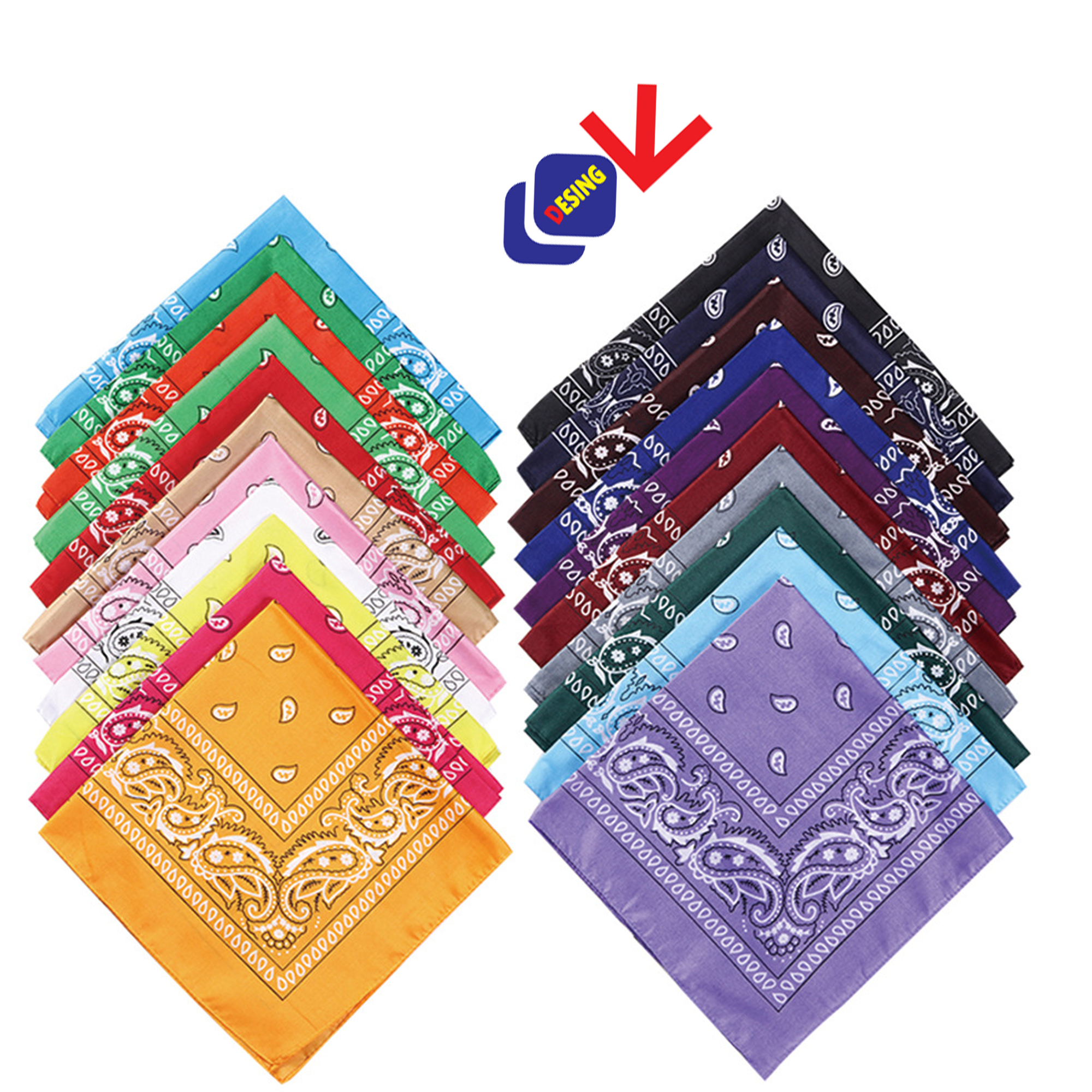 Full Color Polyester Square Bandanas 2