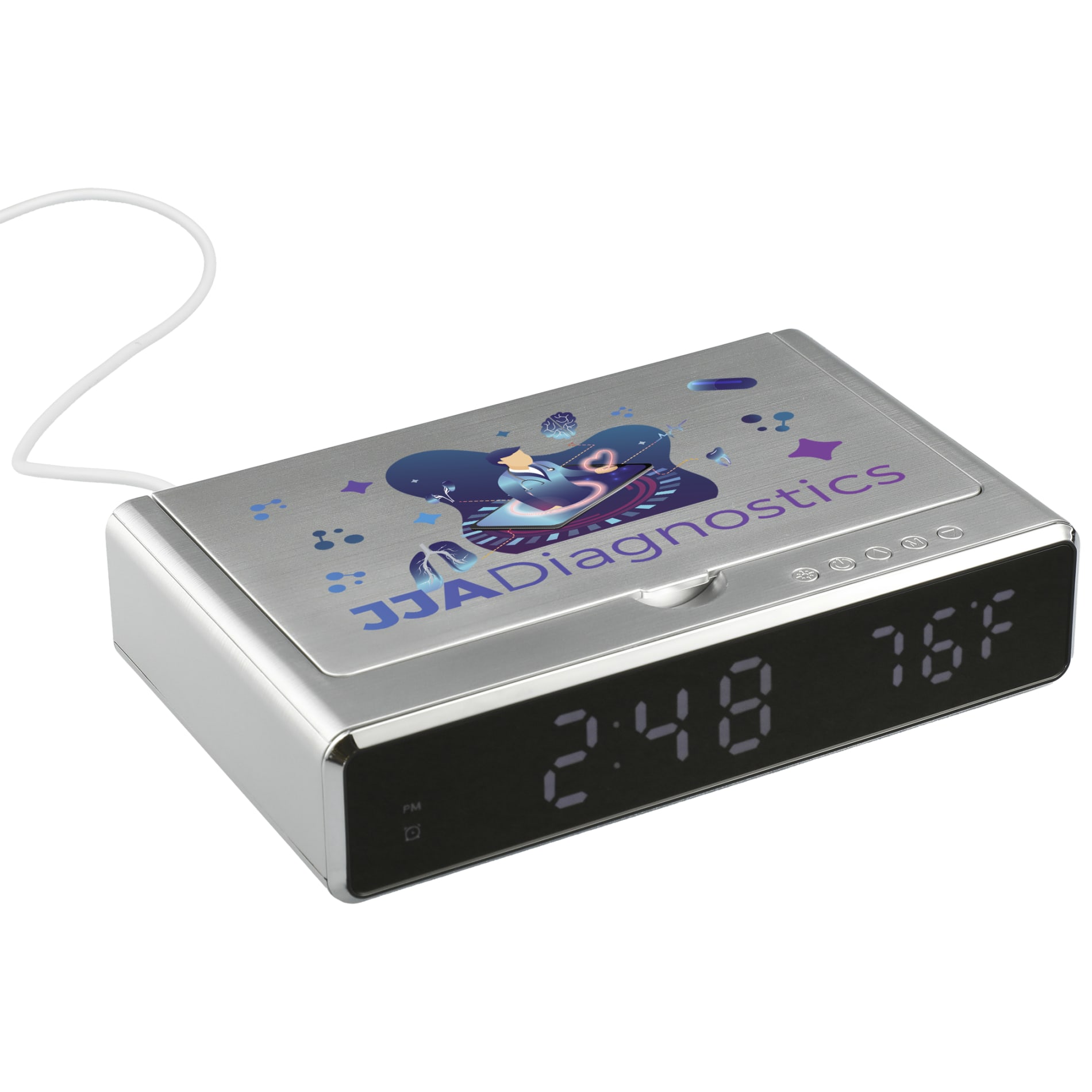 UV Sanitizer Desk Clock with Wireless Charging 54