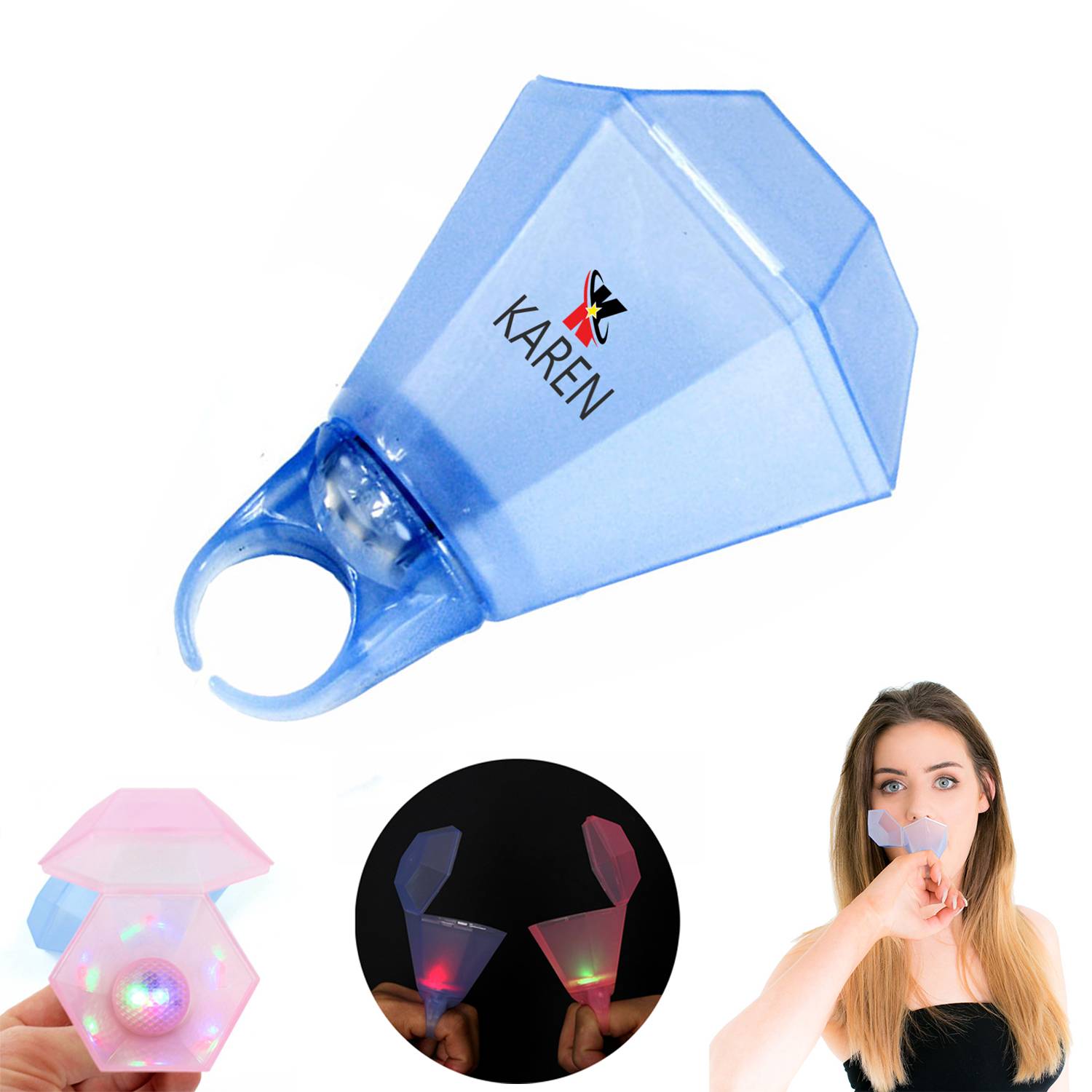 LED Light Up Plastic Flash Ring Shot Glasses 8