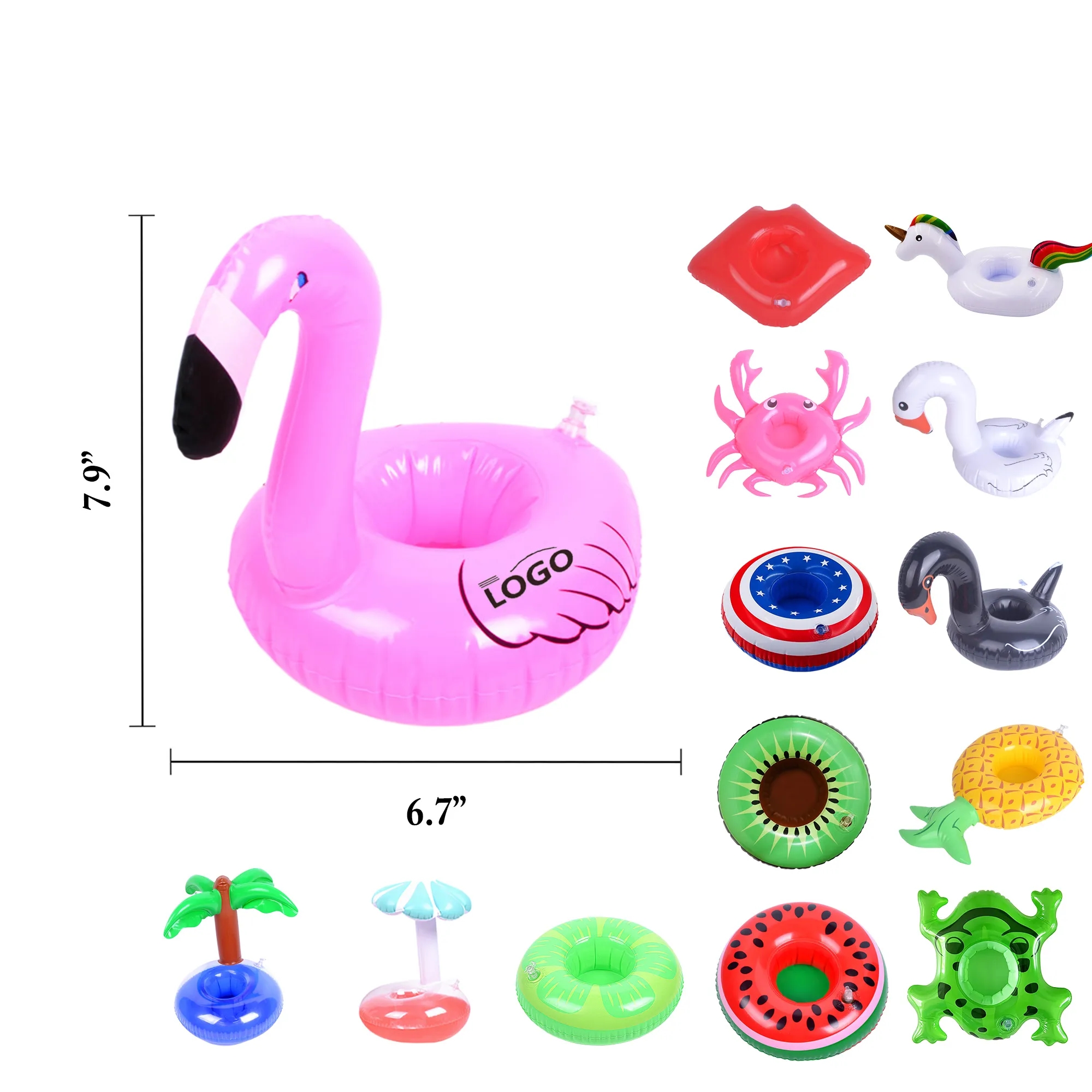 Custom Inflatable PVC Pool Float with Cup Holder 11