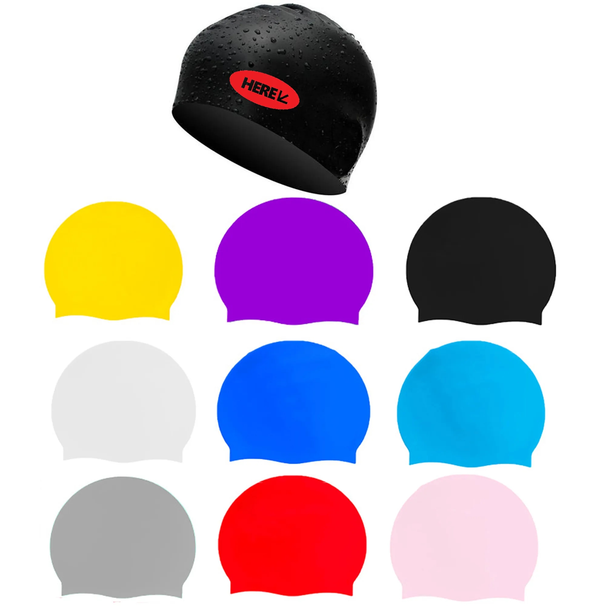 Silicone Earprotective Swimming Cap For Long Hair 3