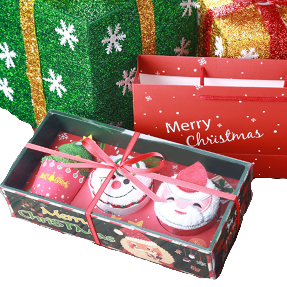 Christmas Tree Shaped Hand Towels Gift Towels 4