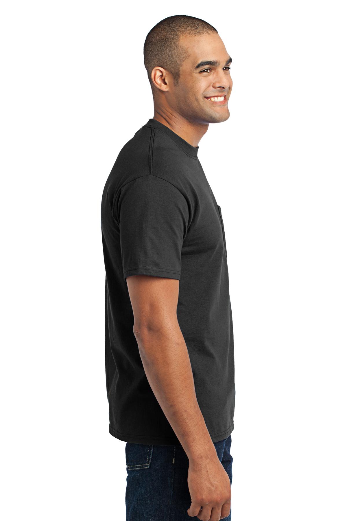 Port & Co Core Blend Pocket Tee. PC55P 139