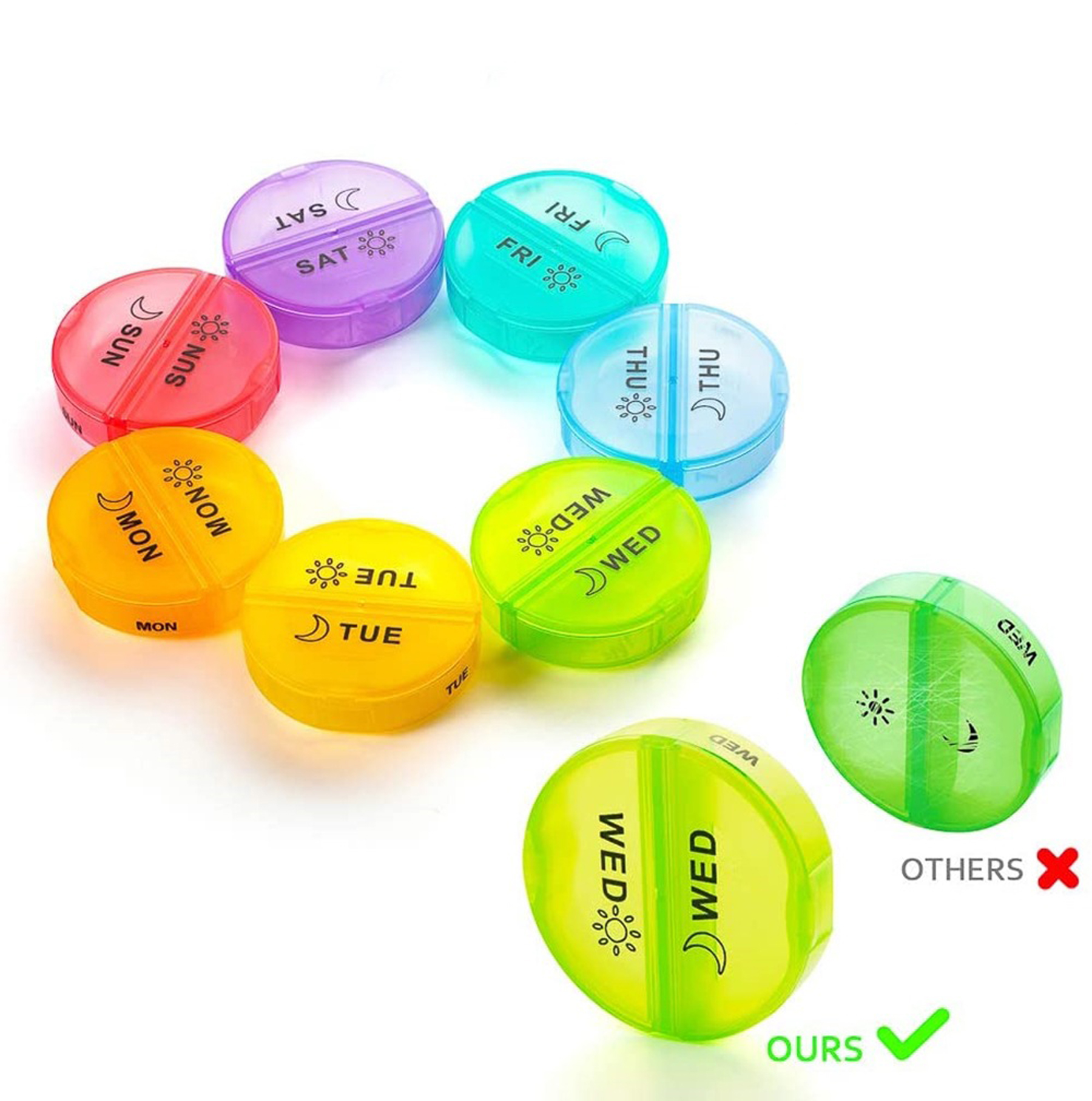 Weekly 7-Day AM/PM Pill Organizer 3