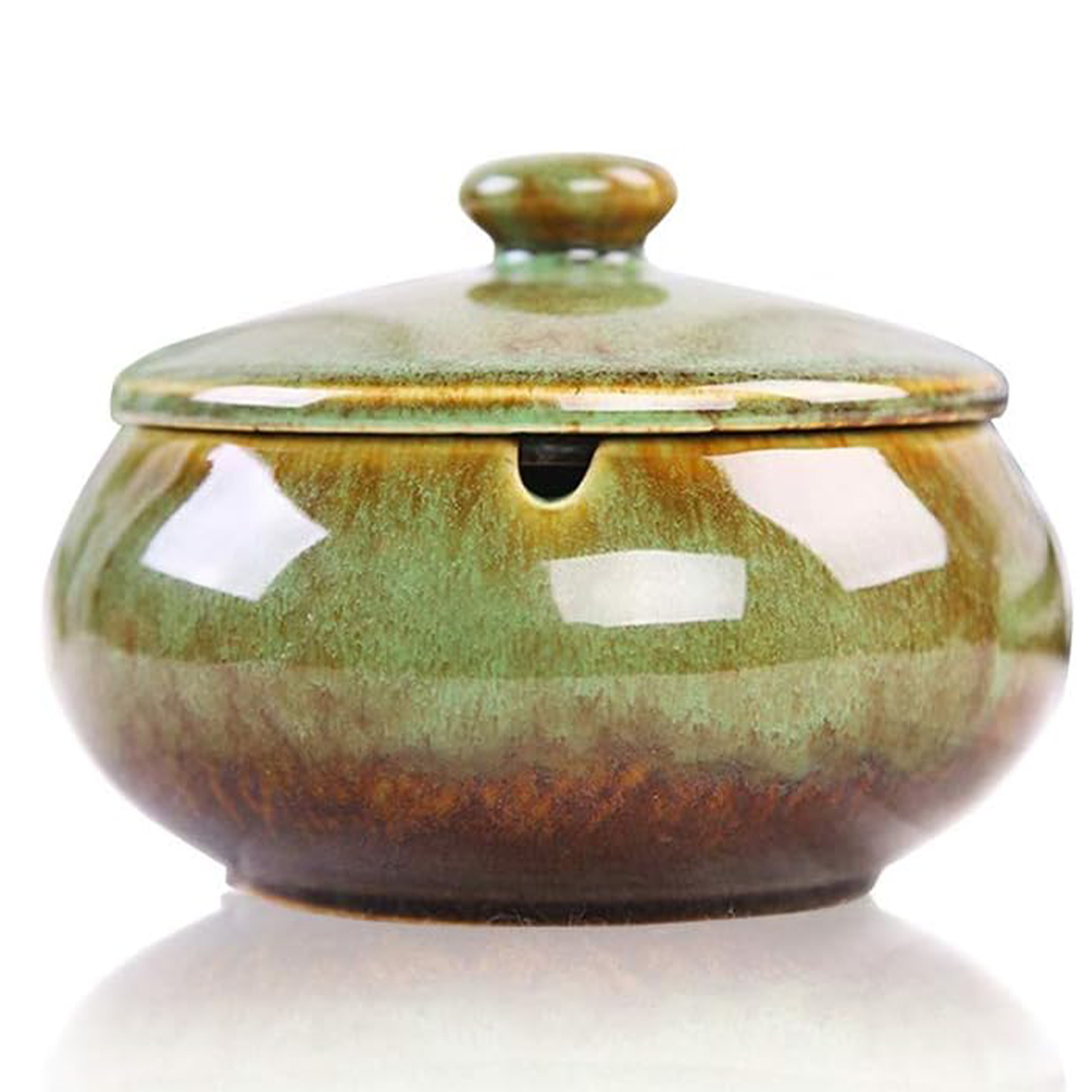 Windproof Ceramic Ashtray w/ Lid 7