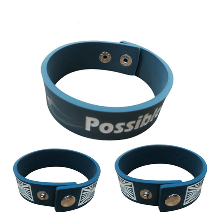 Silicone Wristbands with Button Lock 2
