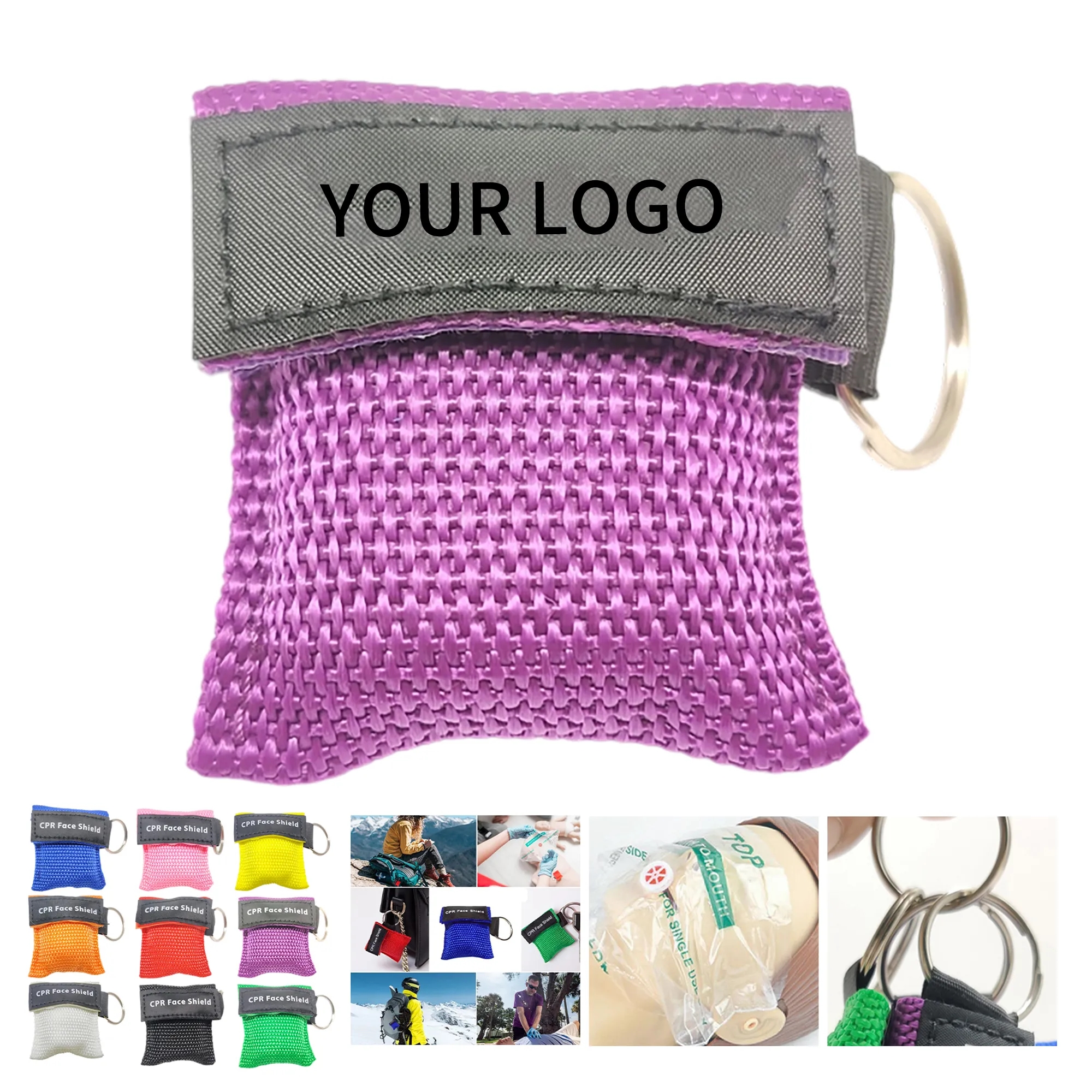 Compact CPR Face Shield Keychain Lightweight and Portable 5