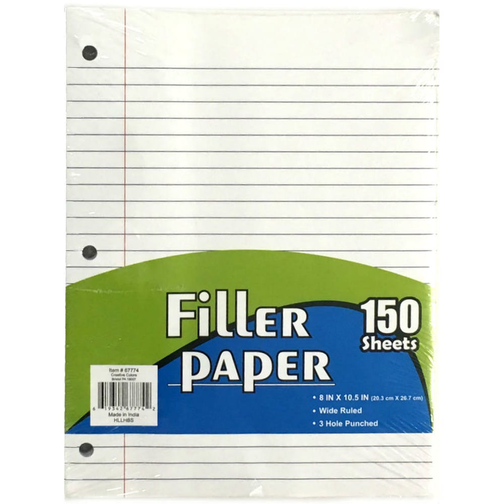 Filler Paper - Wide Ruled150 Sheets 1