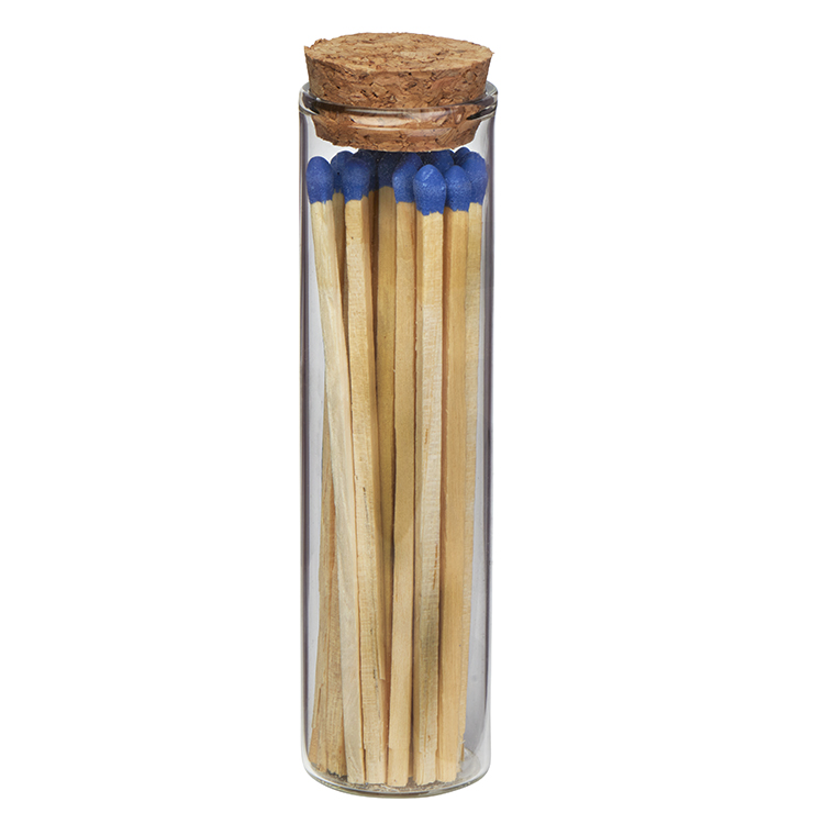"Ablaze" Glass Match Stick Jar - w/ Full Color Label - 20 count 5