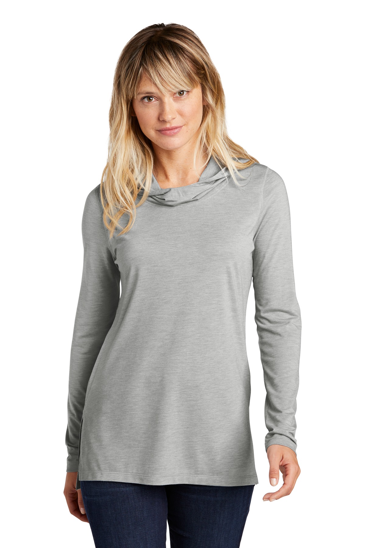 Sport-Tek Women's PosiCharge Tri-Blend Wicking Long Sleeve Hoodie LST406, custom hoodie or sweatshirt with logo imprint 31