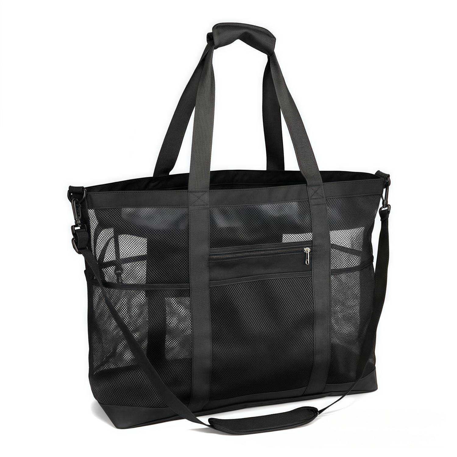 45L Large Capacity Nylon Mesh Beach Tote Bag 2