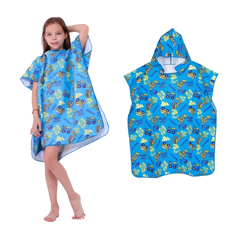 Custom Sublimation Youth Changing Robe With Hood 2