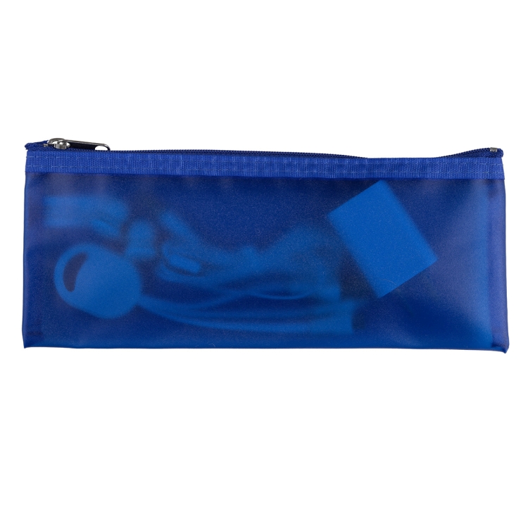 8 ½" W x 3 ½" H -"Dubai" Vinyl Travel Pencil and Accessories Pouch with Zipper 17