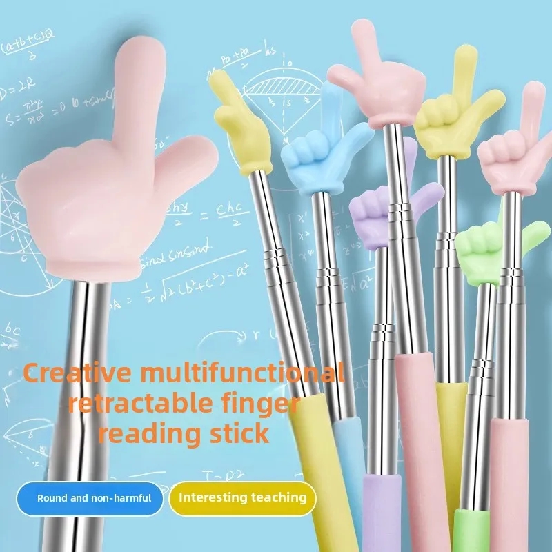 Retractable Teacher Pointer Custom Logo Durable Stainless Steel Smooth Stretching Classroom Tool 2