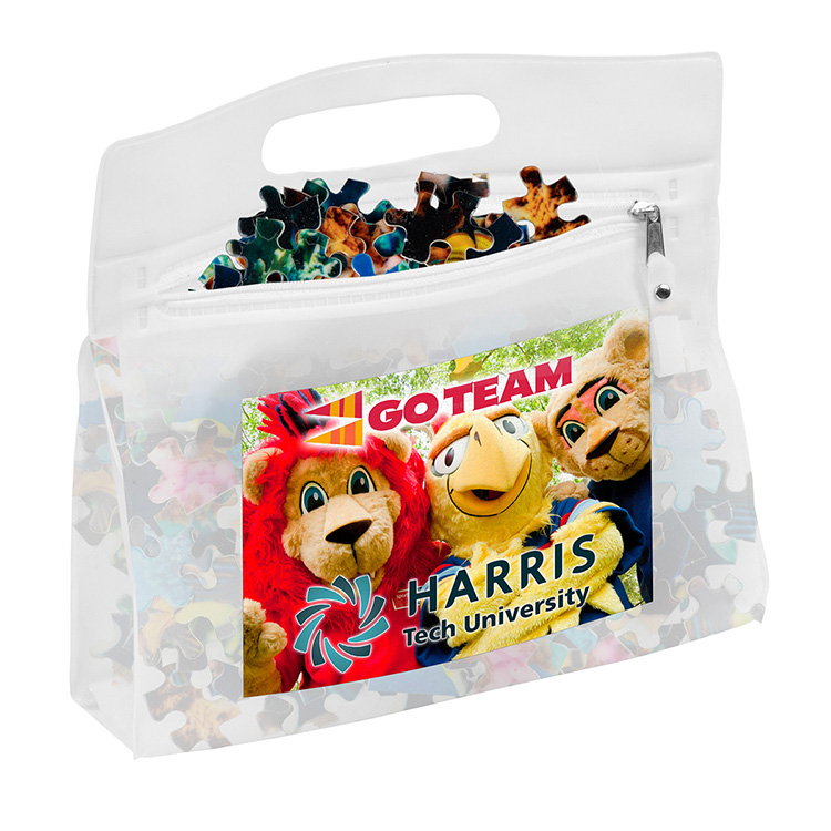 "QUINCY" 500 Piece Full Color Custom Jigsaw Puzzle In Deluxe Vinyl Storage Pack 6
