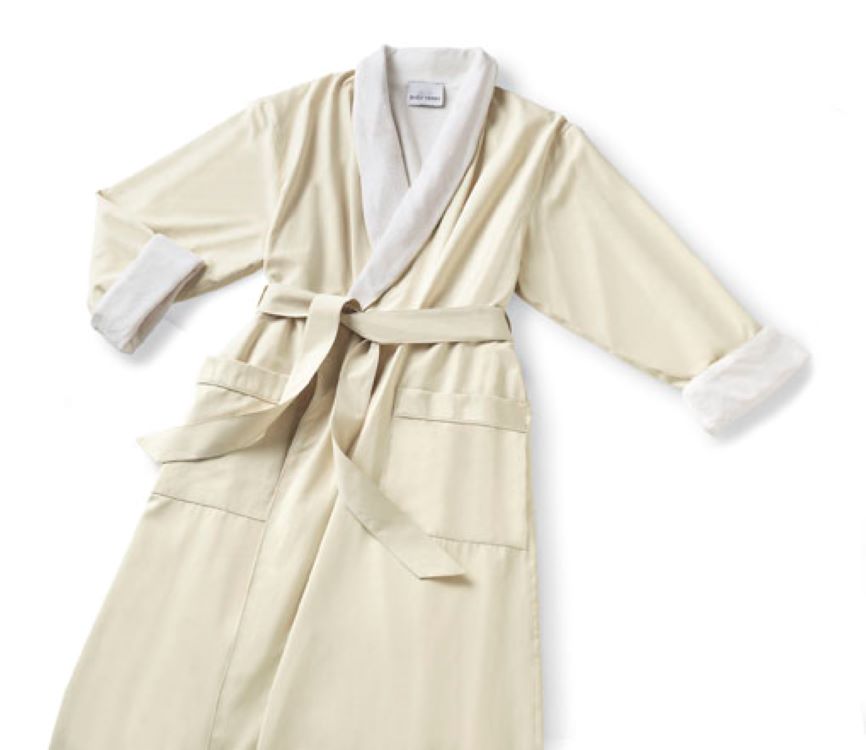 Microfiber Shawl Collar Bathrobe w/Plush Lining 5