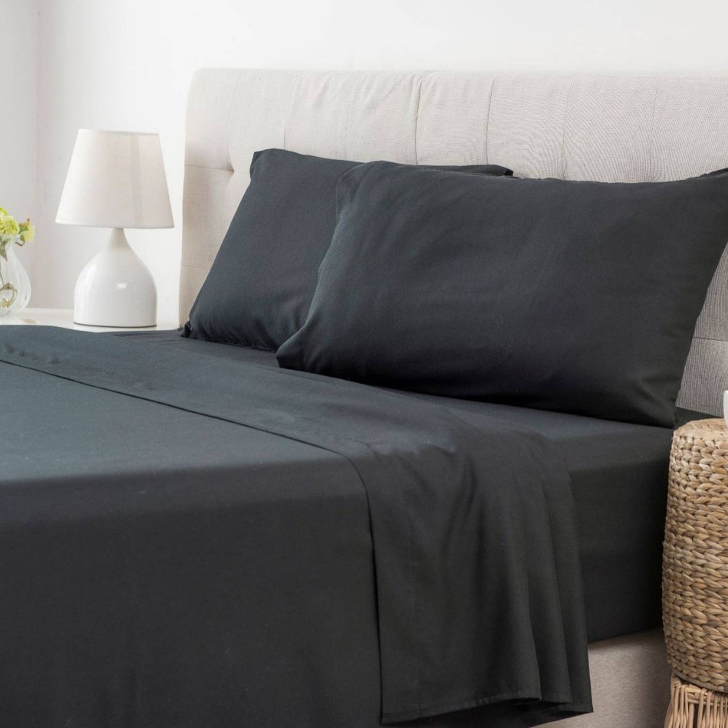 4PCS Microfiber Queen Size Bedding Sheet Set 6