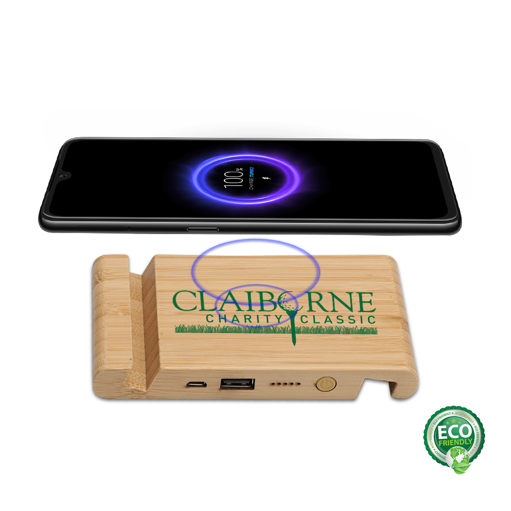 Rosebud Eco-Friendly 3-in-1, Phone Holder 5000mAh Power Bank and Wireless Charger 8