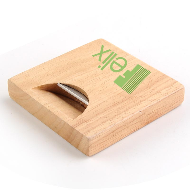 3.5'' Wood Bottle Opener Coaster 1