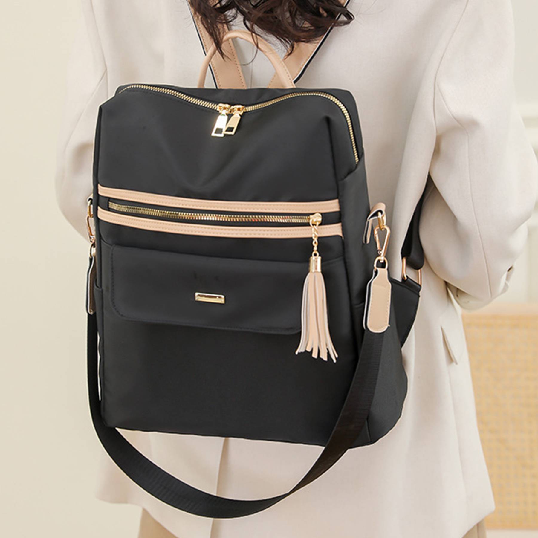 Women's Oxford Cloth Dual-use Casual Backpack 6