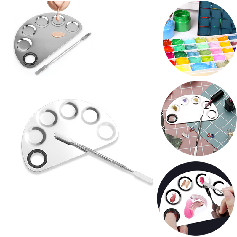 Stainless Steel Palette with Spatula Mixing Tool 1