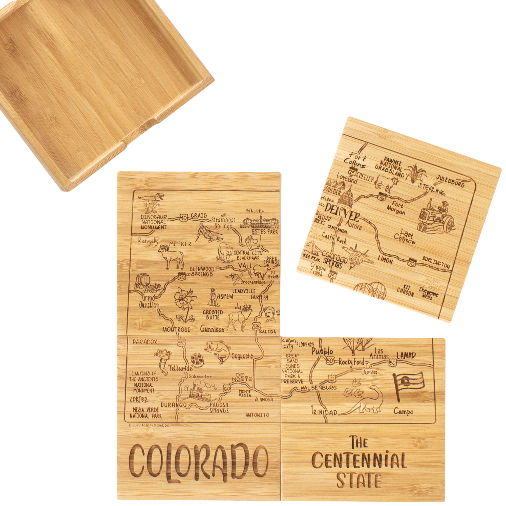 Colorado Puzzle Coaster Set 7