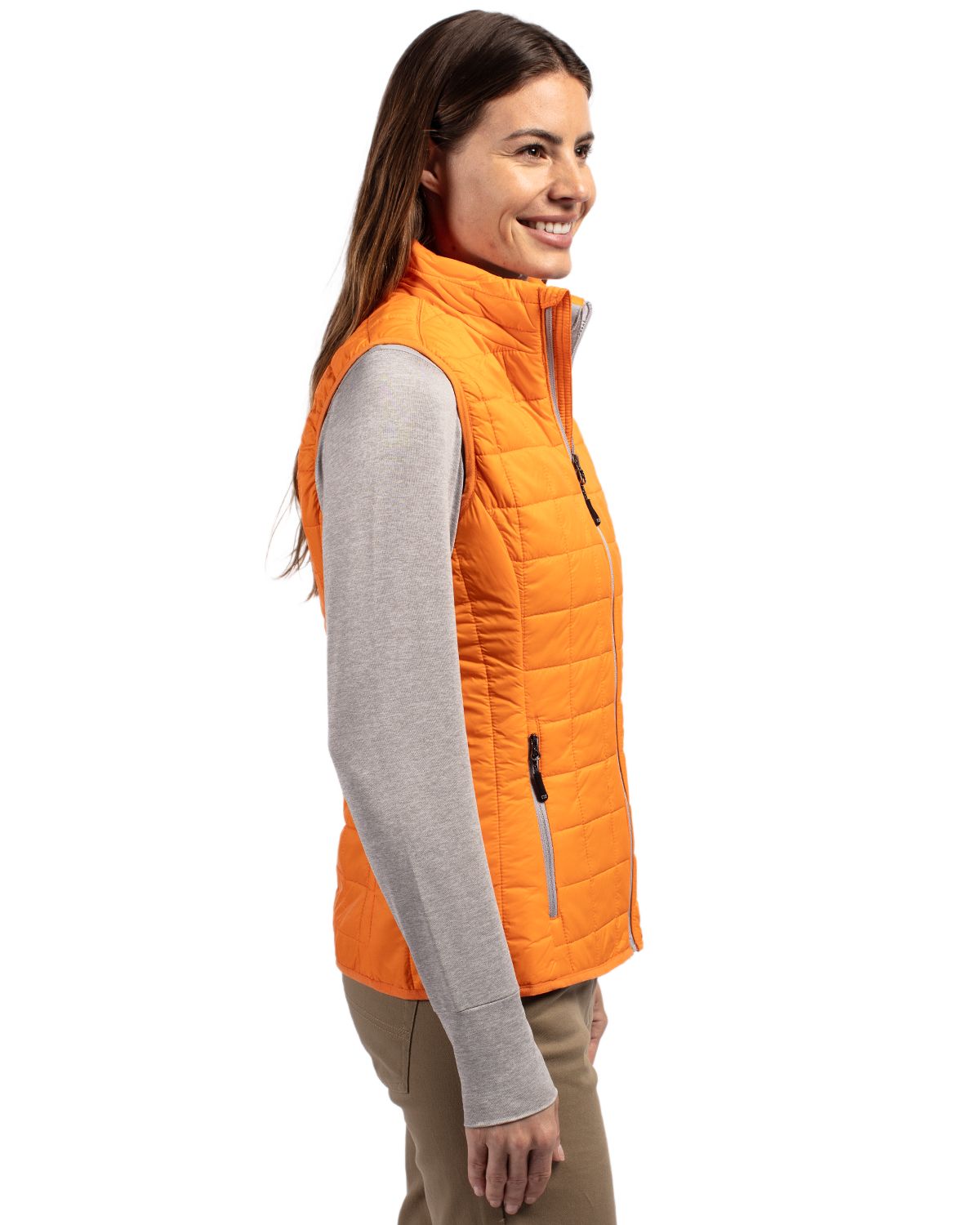 Cutter & Buck Rainier Recycled Insulated Puffer Womens Full Zip Vest 107