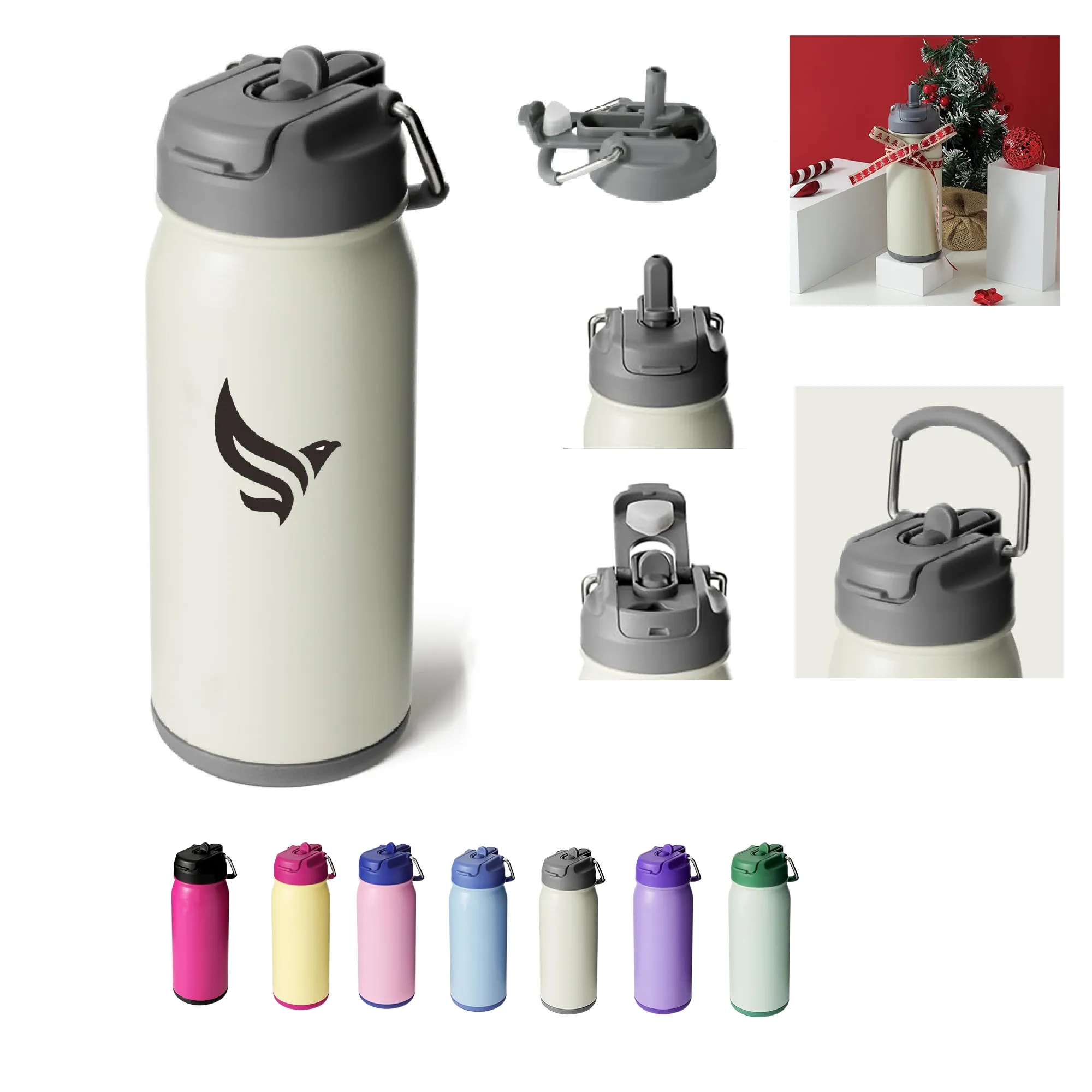 16 Oz Stainless Steel Insulated Kids Water Bottle with Straw 3
