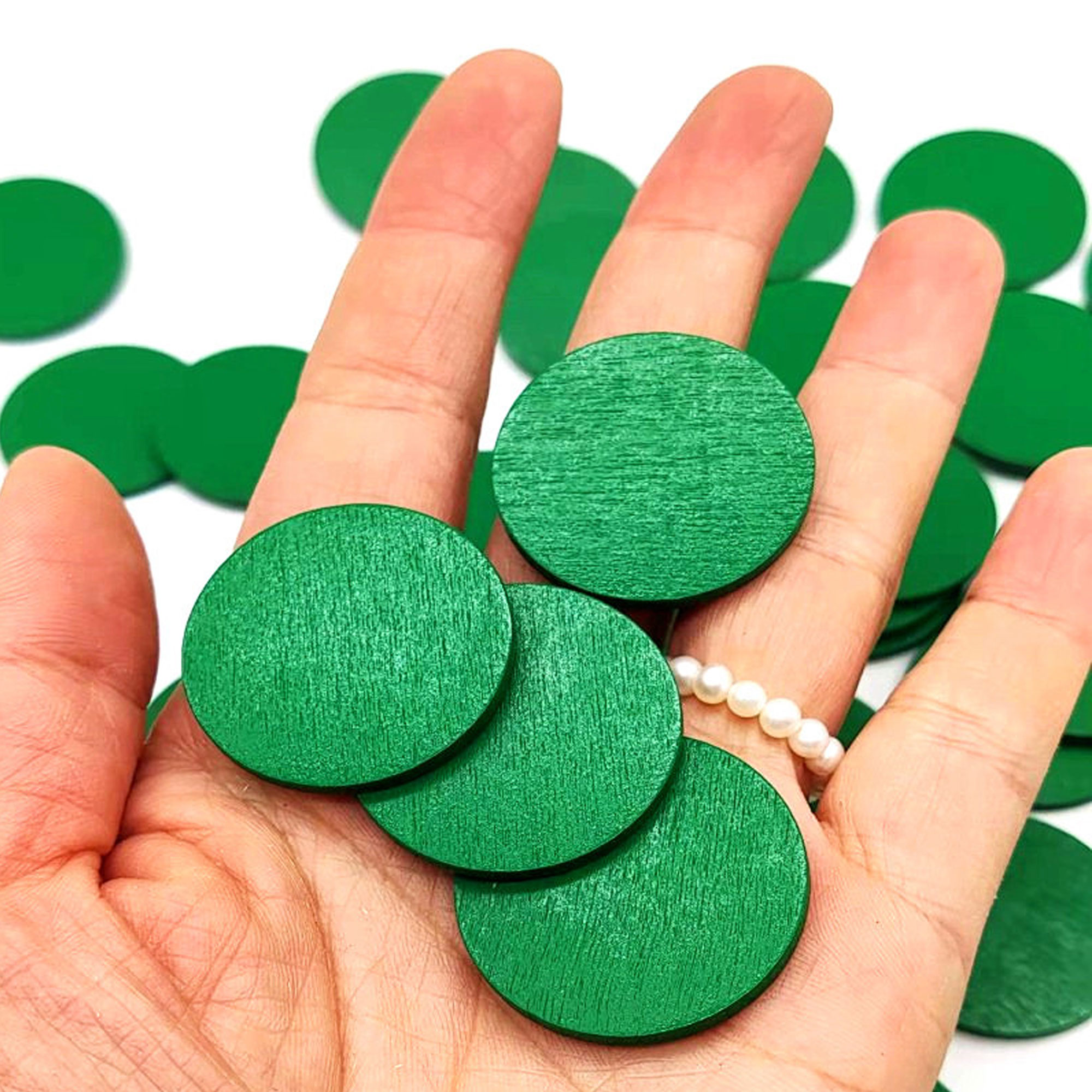 Wooden Colored Round Chip Coin 2