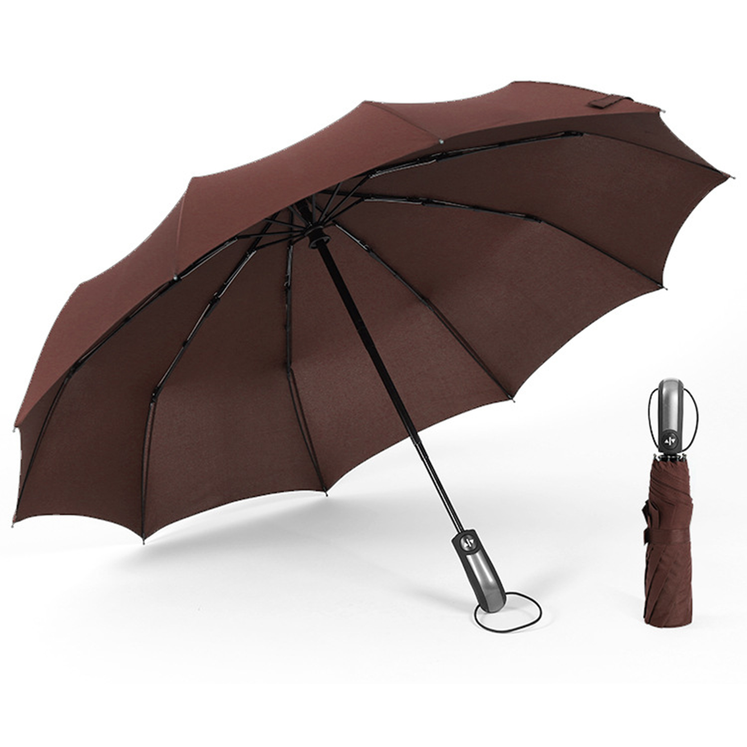 Steel Automatic Three Fold Sunshade Umbrella 9