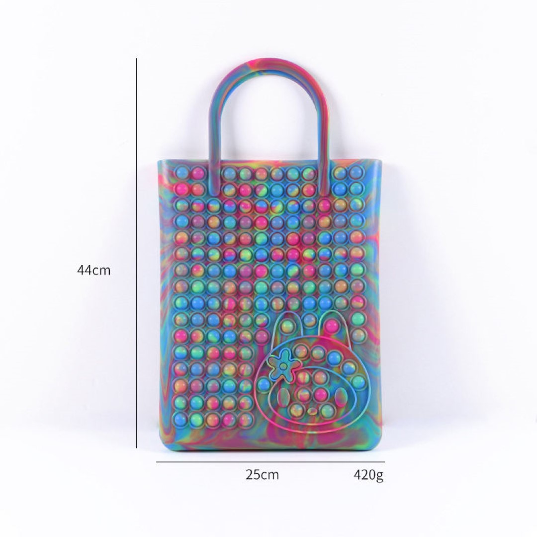 Silicone Fidget Rectangle Pop It Handbag 3