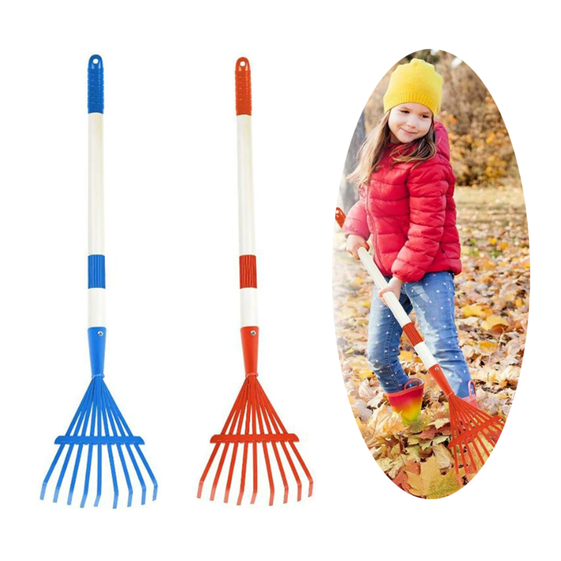 Detachable Plastic Garden Leaf Rake 5