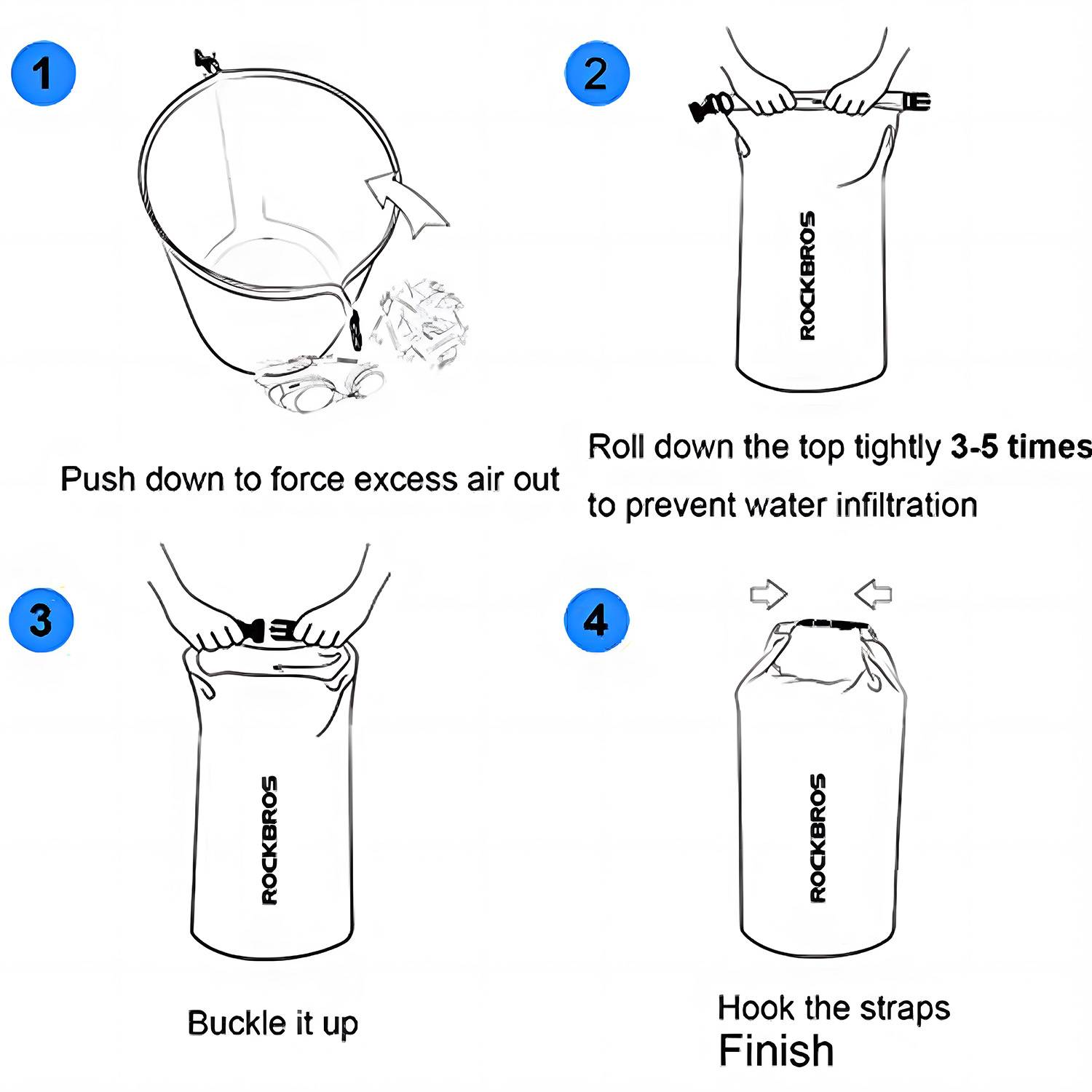 Waterproof Dry Bag Heavy Durable Beach Backpack 2