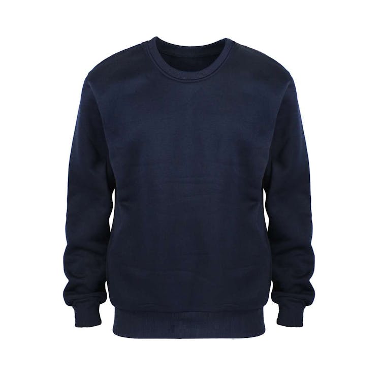 Men's Crew Neck Fleece Pullovers - Size 5XL Navy 2