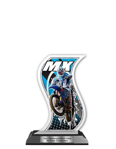 Acrylic Trophy: 6" Curve Shape, (Event type/design 1