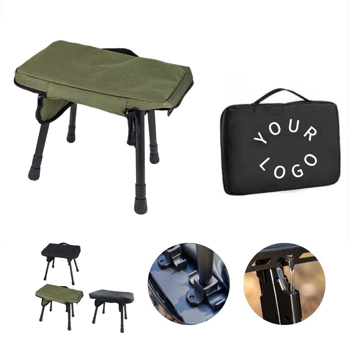 Compact Steel Folding Stool for Outdoor Activities 2