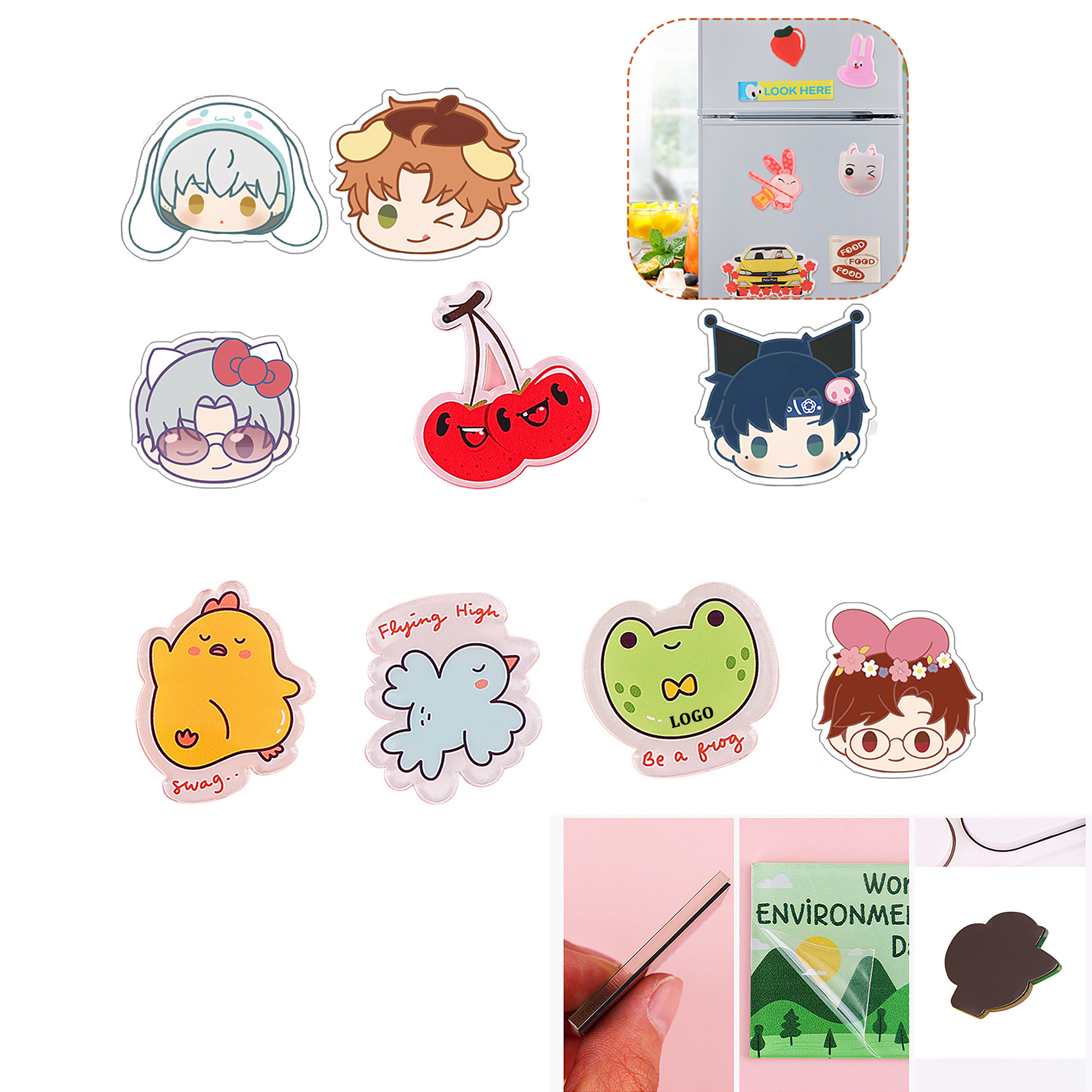 Customized Acrylic Fridge Magnets 2