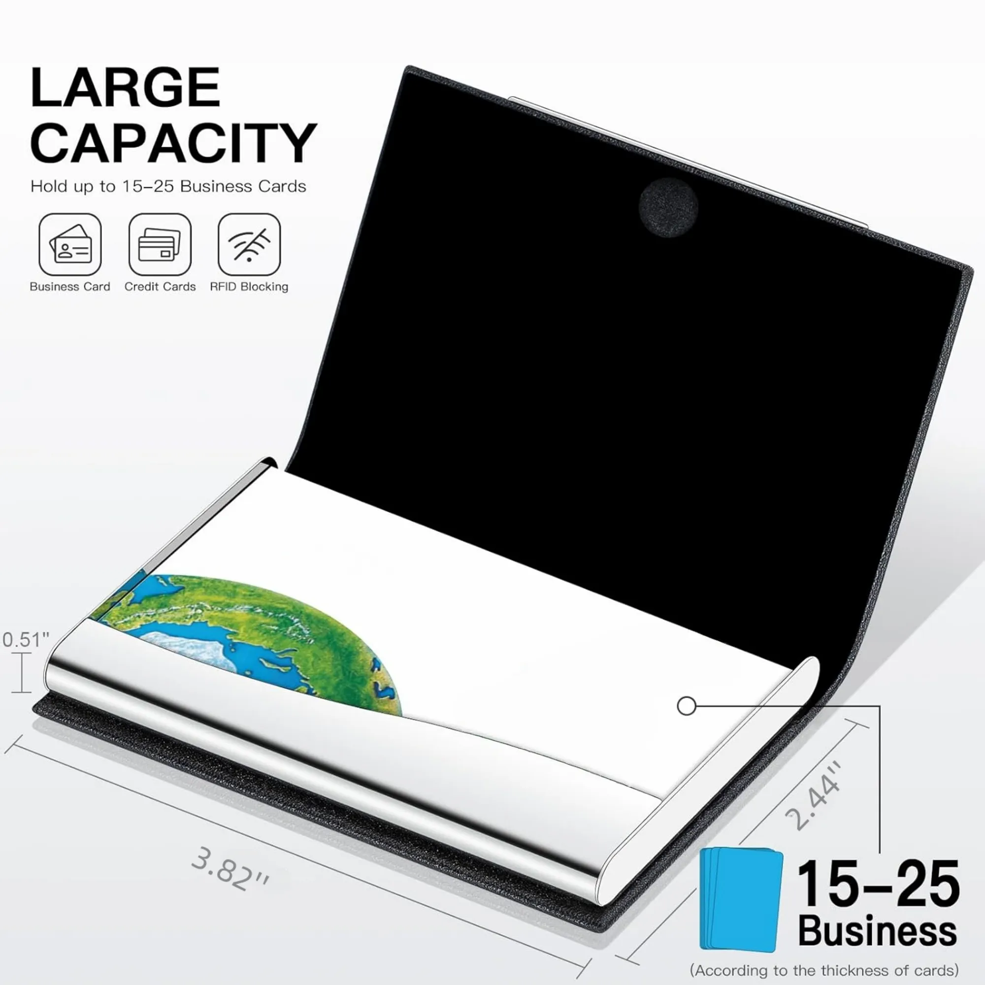 Premium PU Leather Case Business Card Holder 3