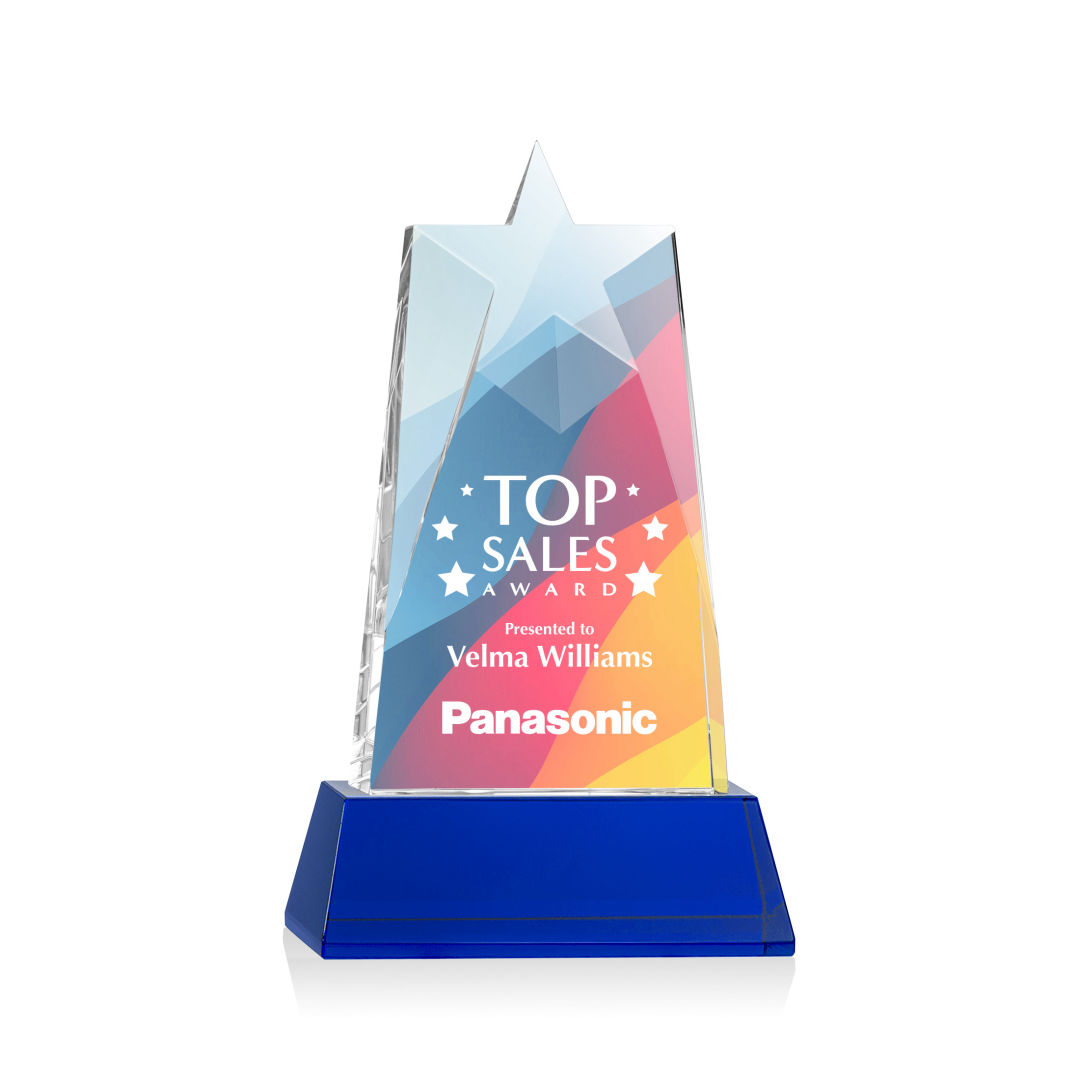 Millington Star VividPrint™ Award on Base - Blue 9