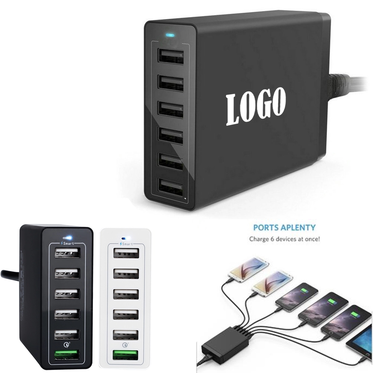 6- Port USB Charging Hub/ Home Charger Adapter 1
