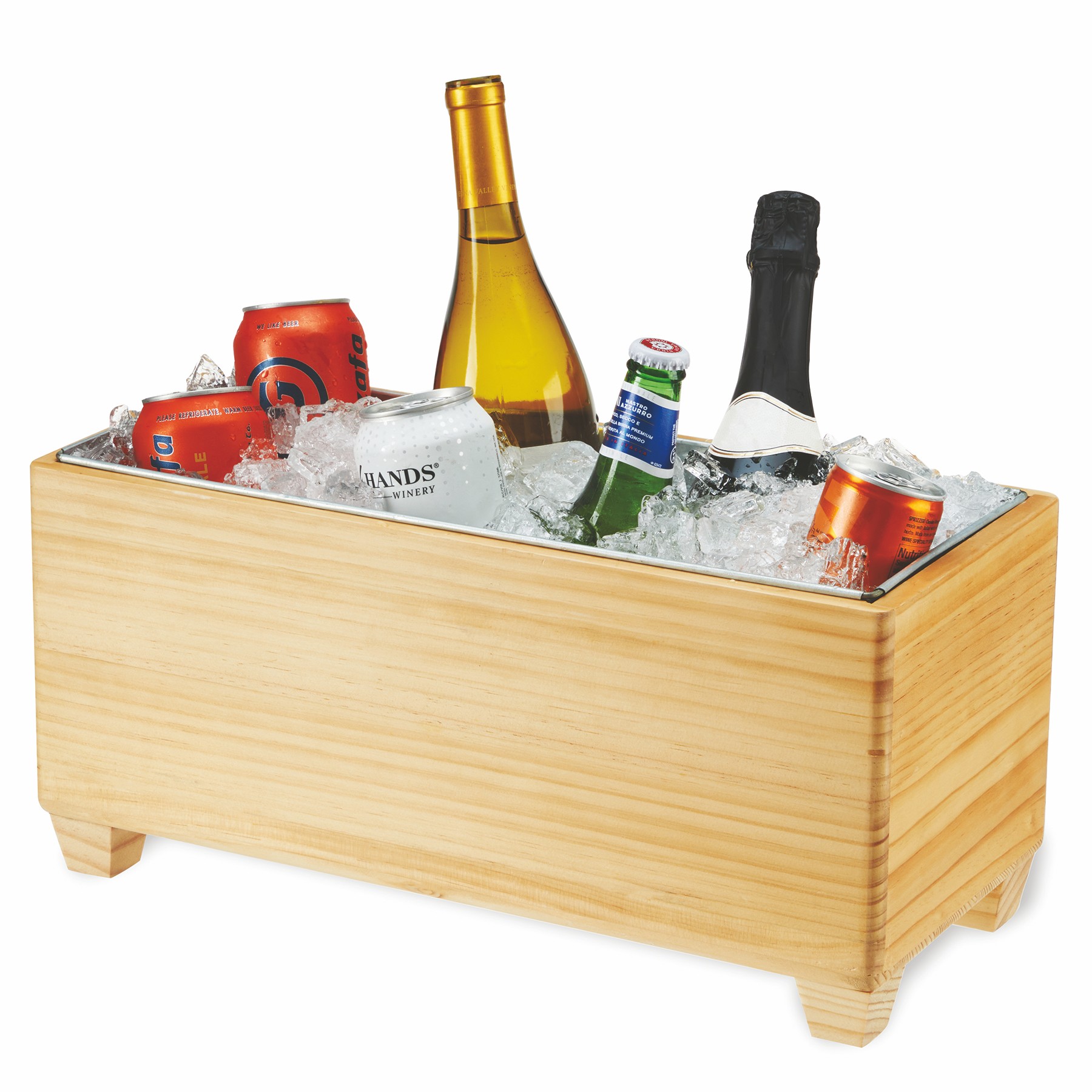 Twine Living® Wooden Beverage Tub 2