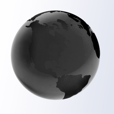 BLACK OPTIC CRYSTAL GLOBE PAPERWEIGHT 1