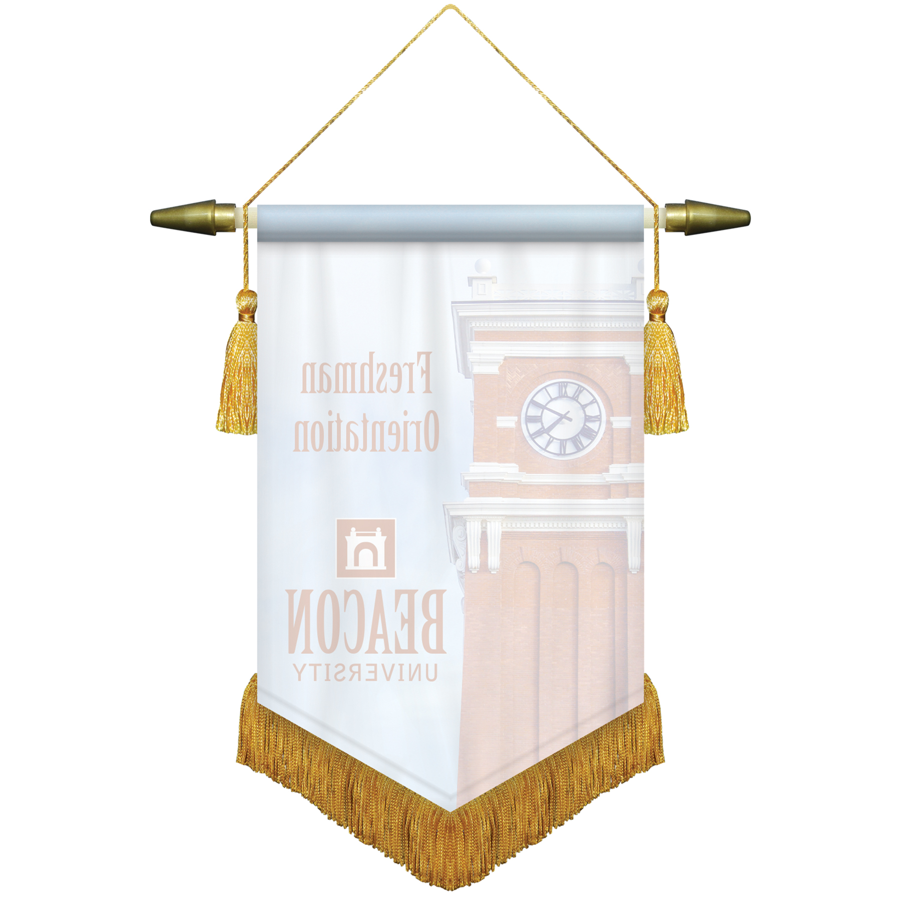 7" x 10" Podium Banner, V Cut/ with Fringe 2