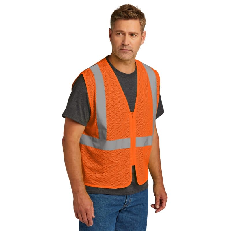 CornerStone ANSI 107 Class 2 Economy Mesh Zippered Vest. 2