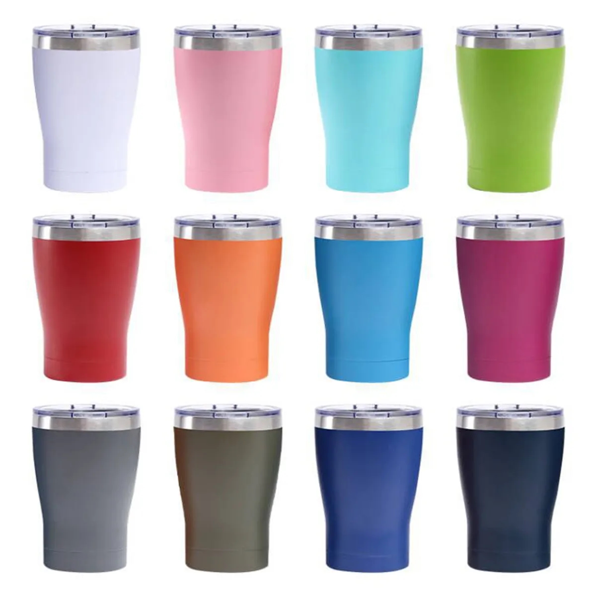 12oz Stainless Steel Cup with Lid Insulated Double Wall Mug 3