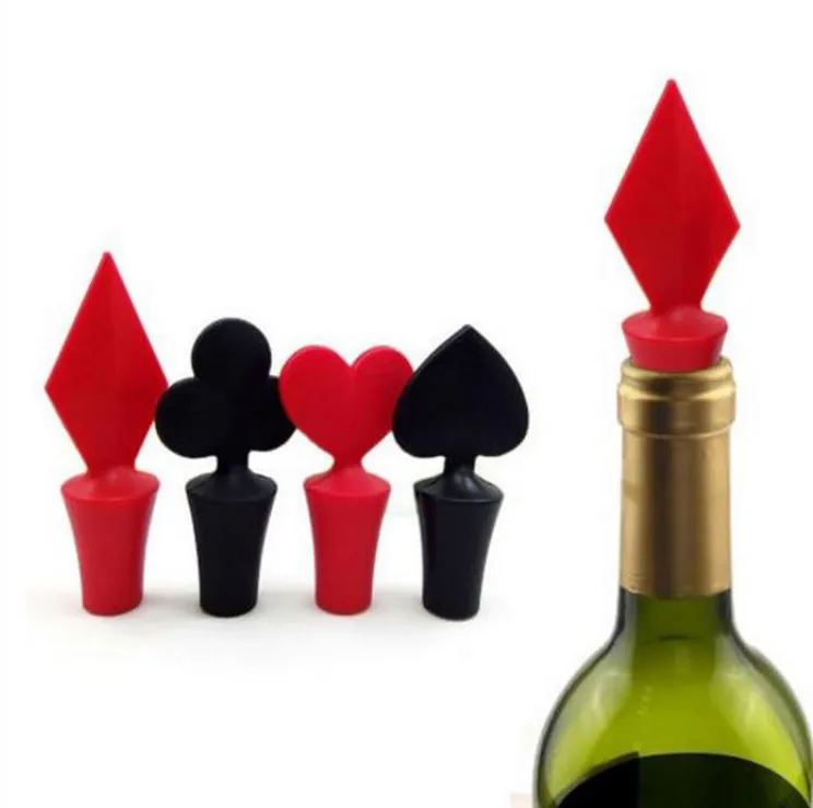 Poker Shape Silicone Wine Stopper 2