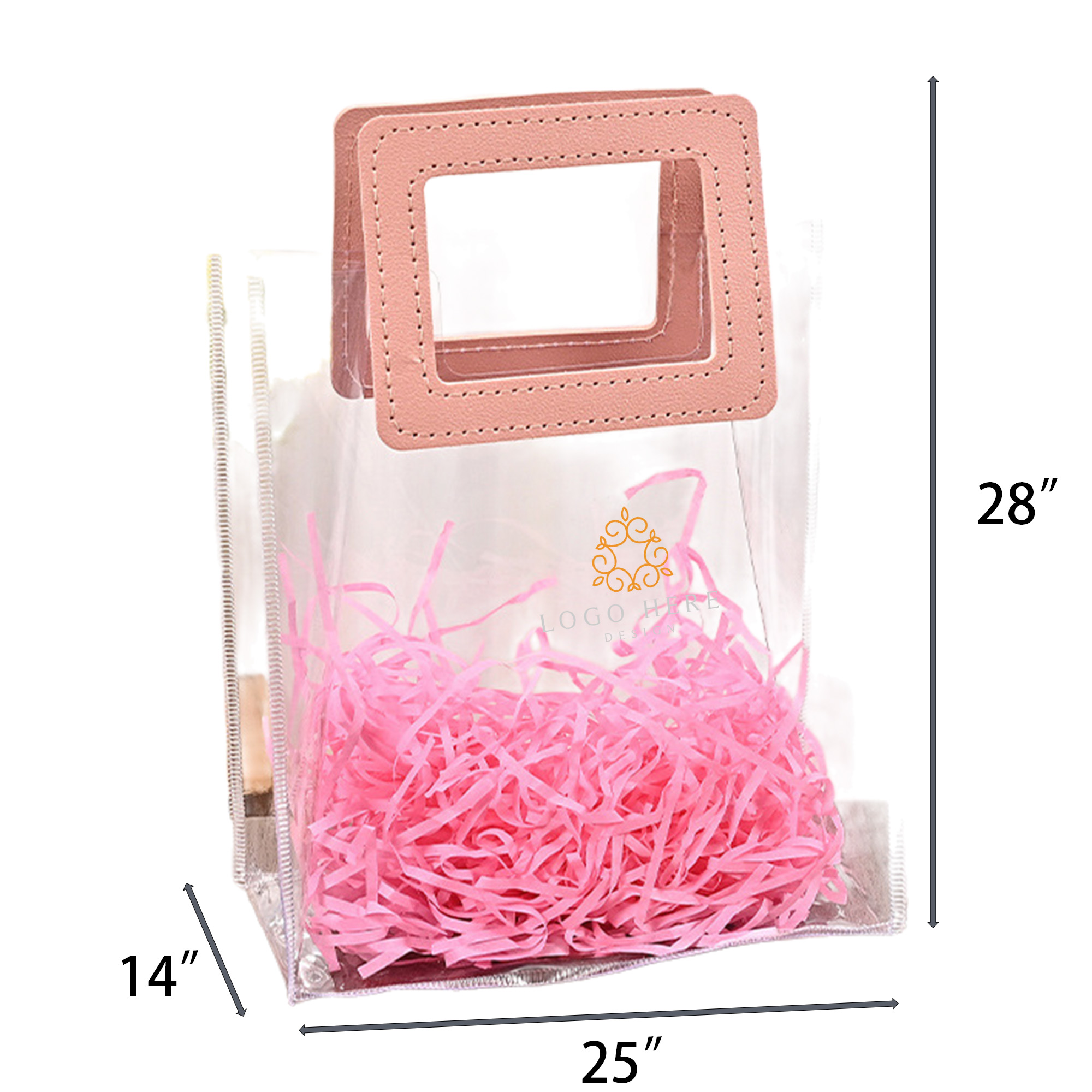 MOQ 50 Transparent PVC Tote Bag Rainbow Holographic 3
